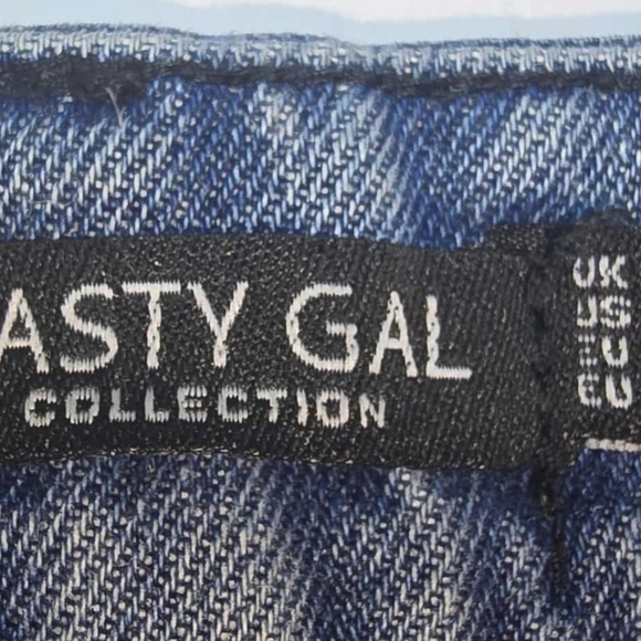 Nasty Gal Men's Black and Blue Patchwork Jeans - Picture 2 of 4